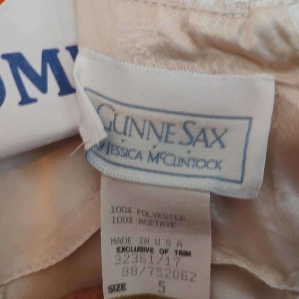 Gunne Sax  White Lace Prairie Dress Vintage size 5 - image 9