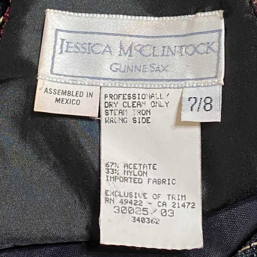 Jessica McClintock Gunne Sax Vintage 90s Dress Da… - image 3