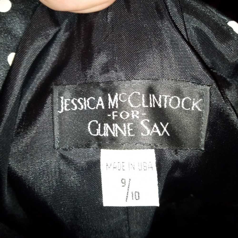 Vintage Jessica McClintock Gunne Sax Polka Dot Ha… - image 6