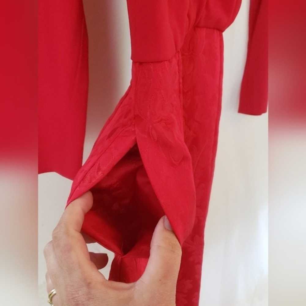 CAROLYNE ROEHM VINTAGE red cocktail dress - image 7