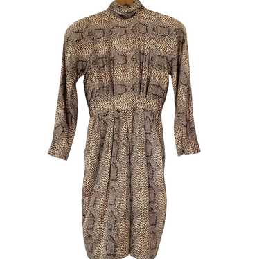 Ronnie Heller Vintage 80s Women’s Silk Midi Dress… - image 1