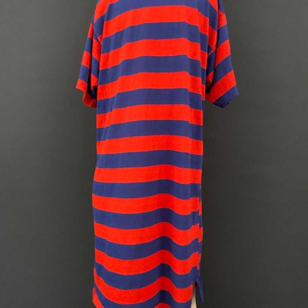 80s Diplomat Striped Sleep/Lounge T-Shirt Dress - image 9