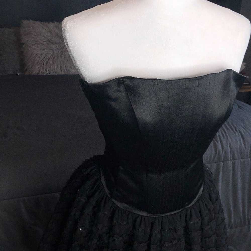 80s Strapless Corset Style Gown (Mini) - image 3