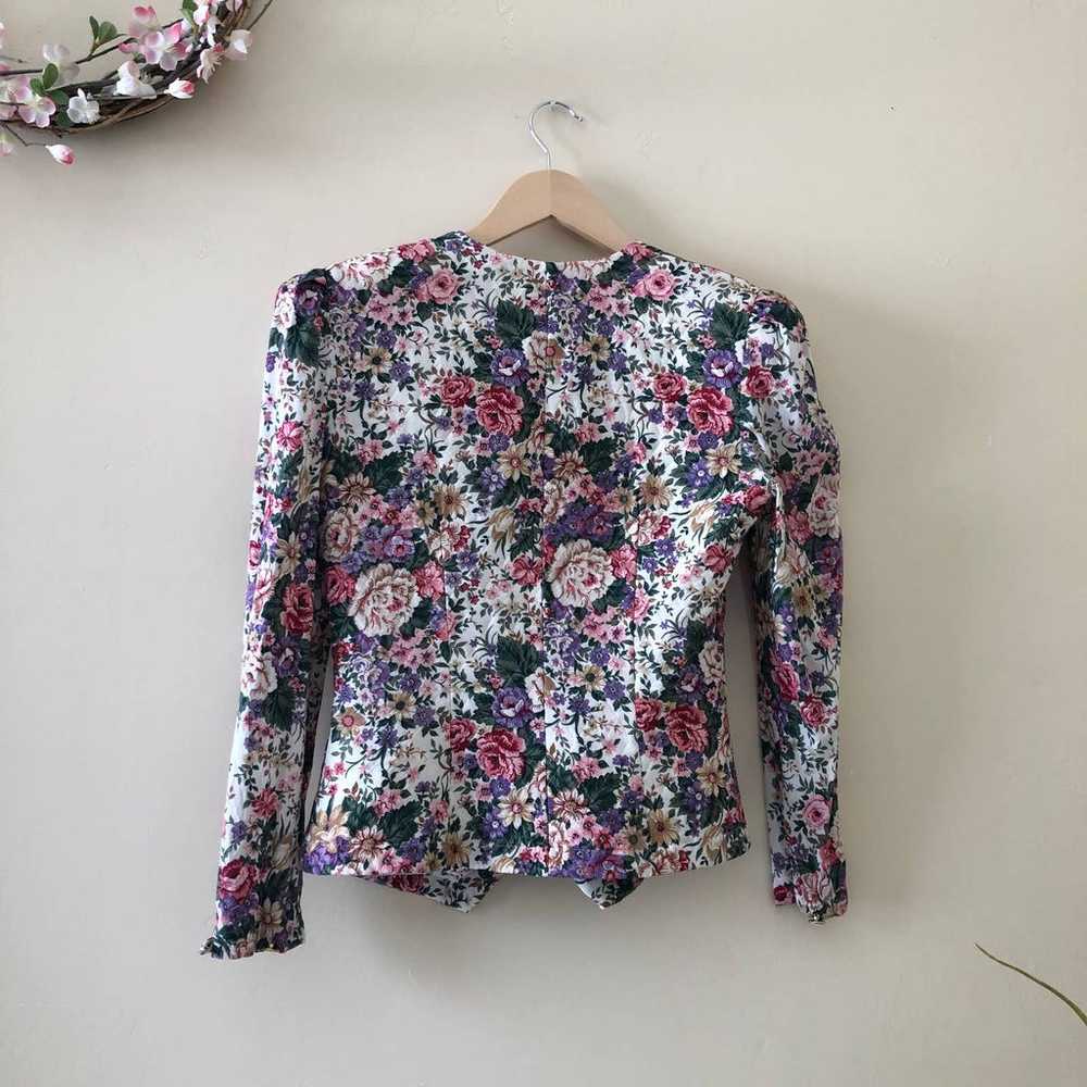 John Roberts Vintage Floral Shirt Dress Two Piece… - image 3