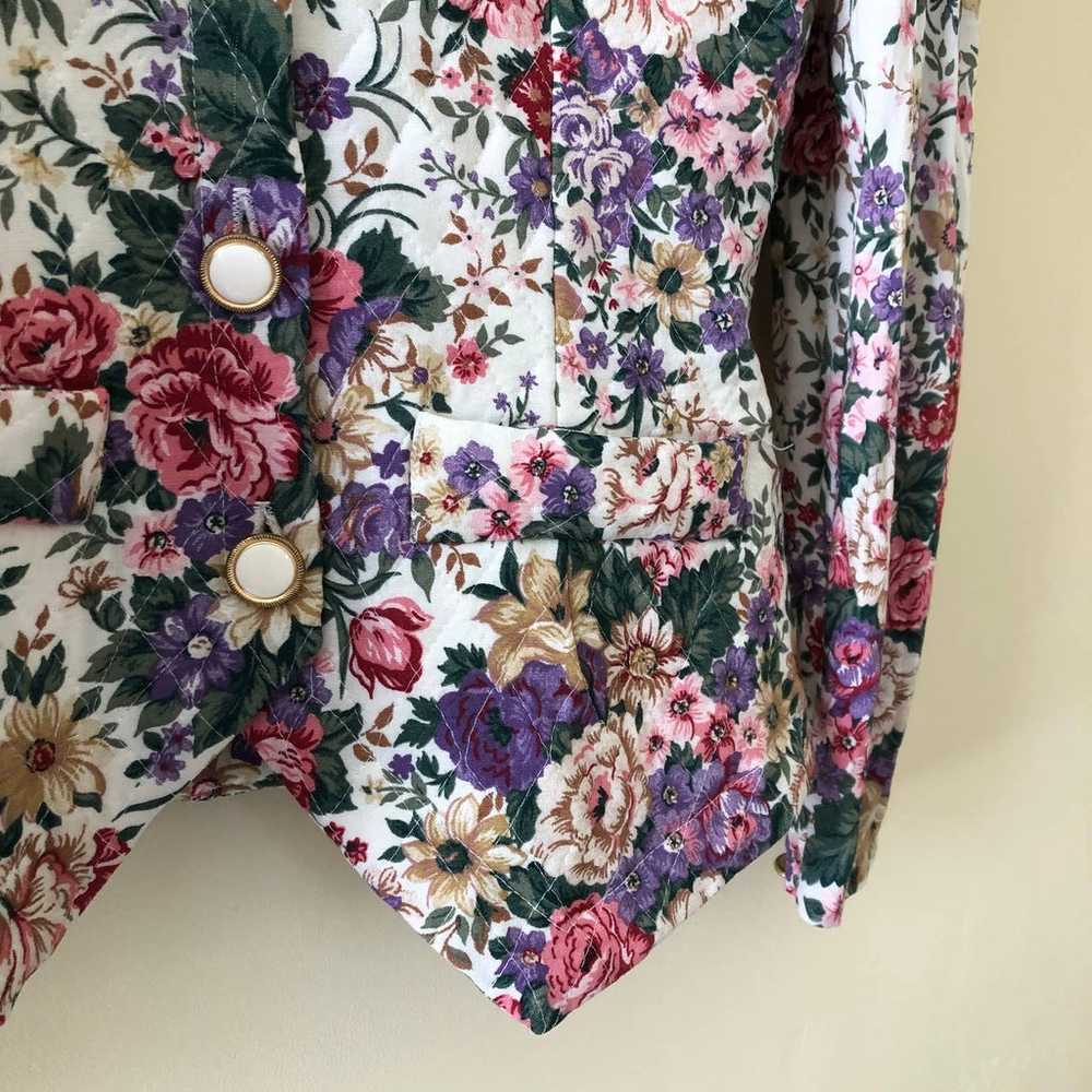 John Roberts Vintage Floral Shirt Dress Two Piece… - image 9