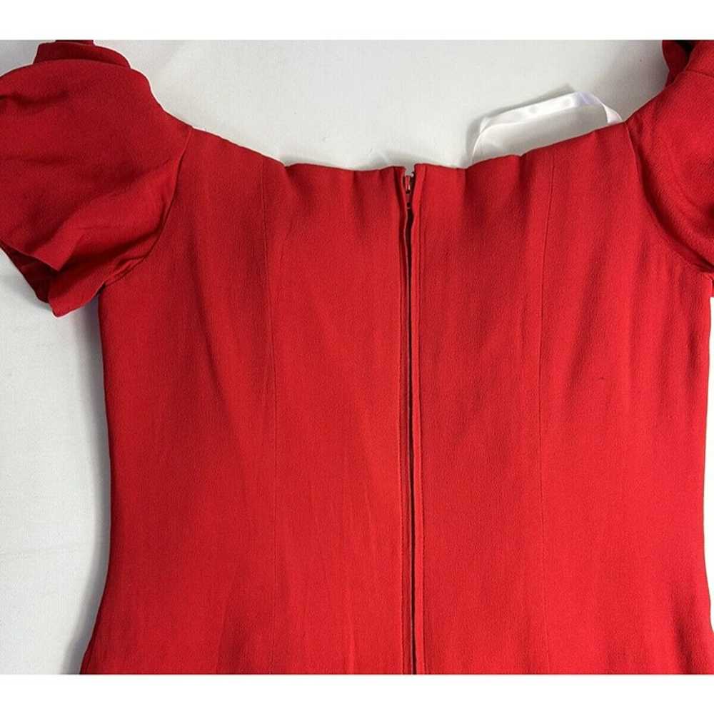 Vintage Womens 6 Red Off The Shoulder Pencil Cock… - image 3