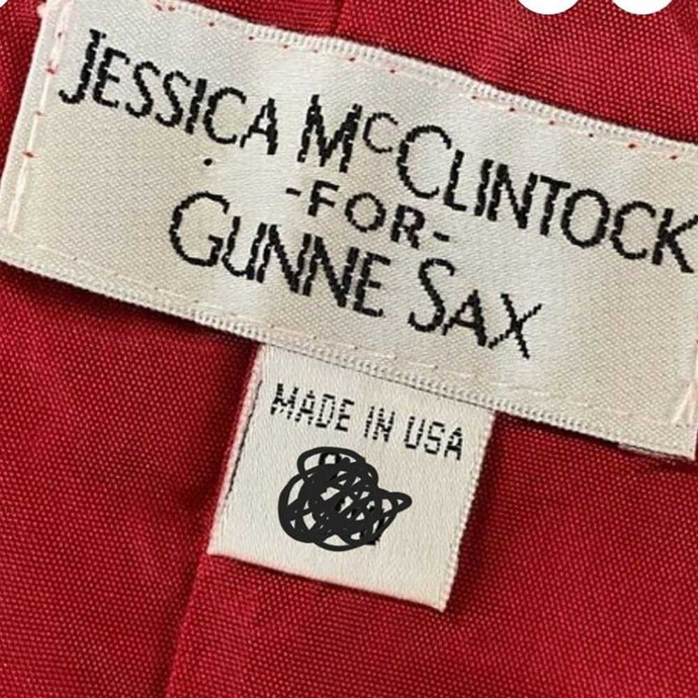 Jessica Mcclintock For Gunne Sax Vintage Red Stra… - image 7