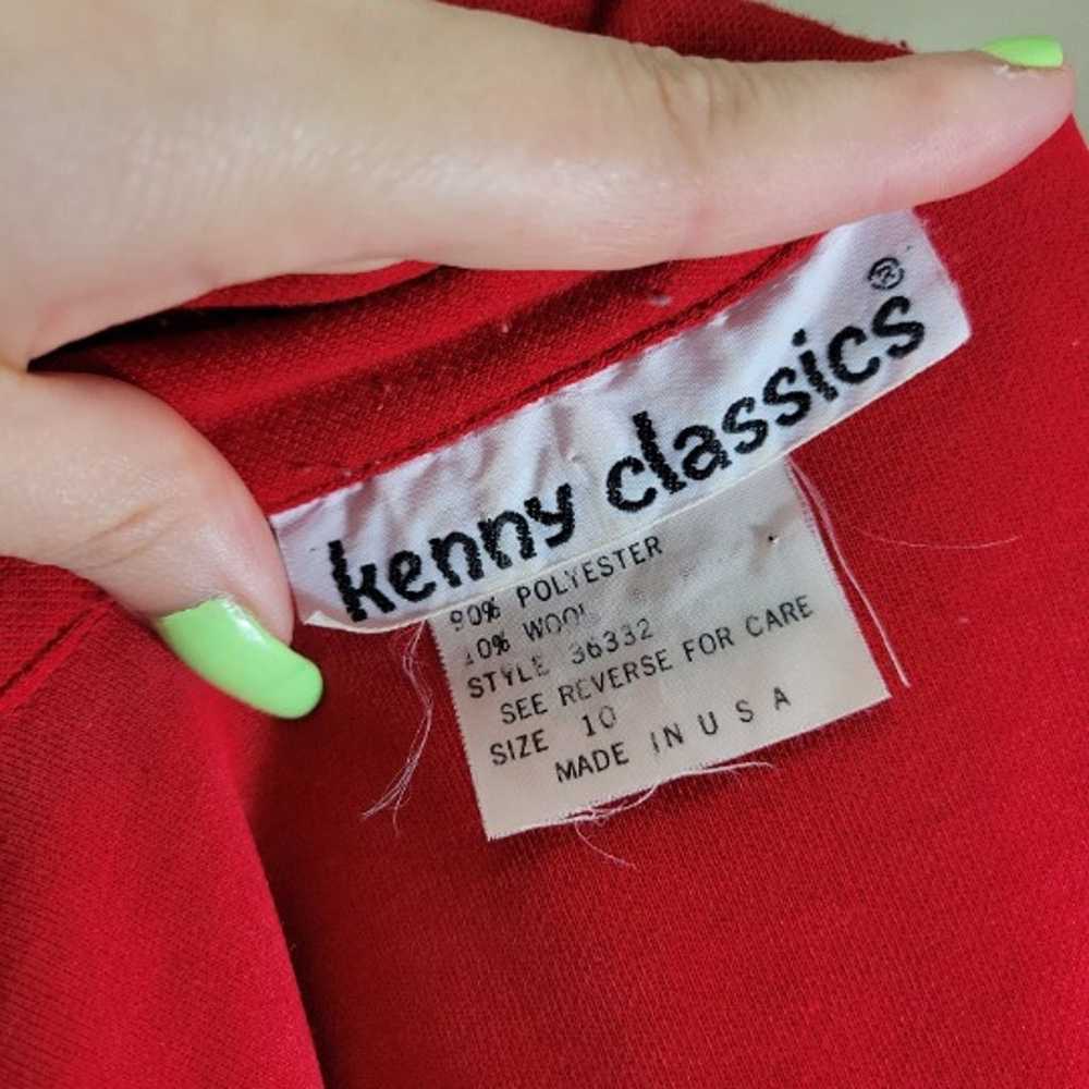 80s Kenny Classics Long Sleeve Belted Shirtwaist … - image 12