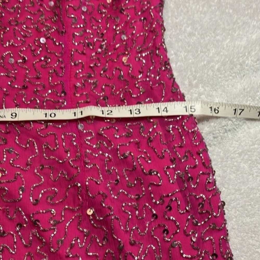 Laurence Kazar vintage pink silk beaded dress - image 11