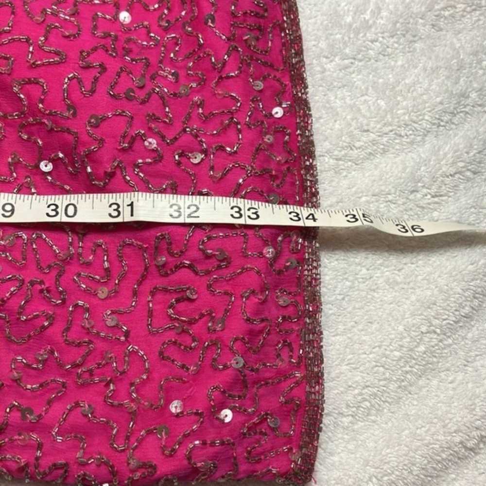 Laurence Kazar vintage pink silk beaded dress - image 12