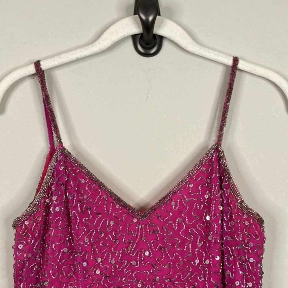 Laurence Kazar vintage pink silk beaded dress - image 2