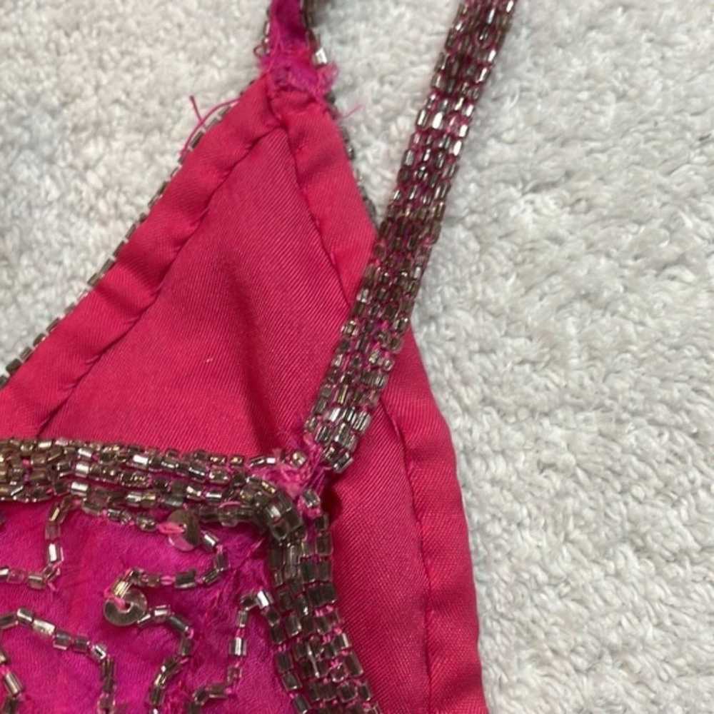 Laurence Kazar vintage pink silk beaded dress - image 6