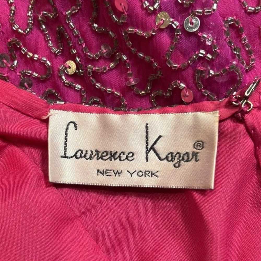 Laurence Kazar vintage pink silk beaded dress - image 7