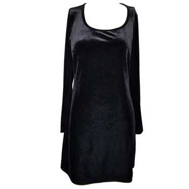 Esprit de Corp. Vintage Black Velour Long Sleeve … - image 1