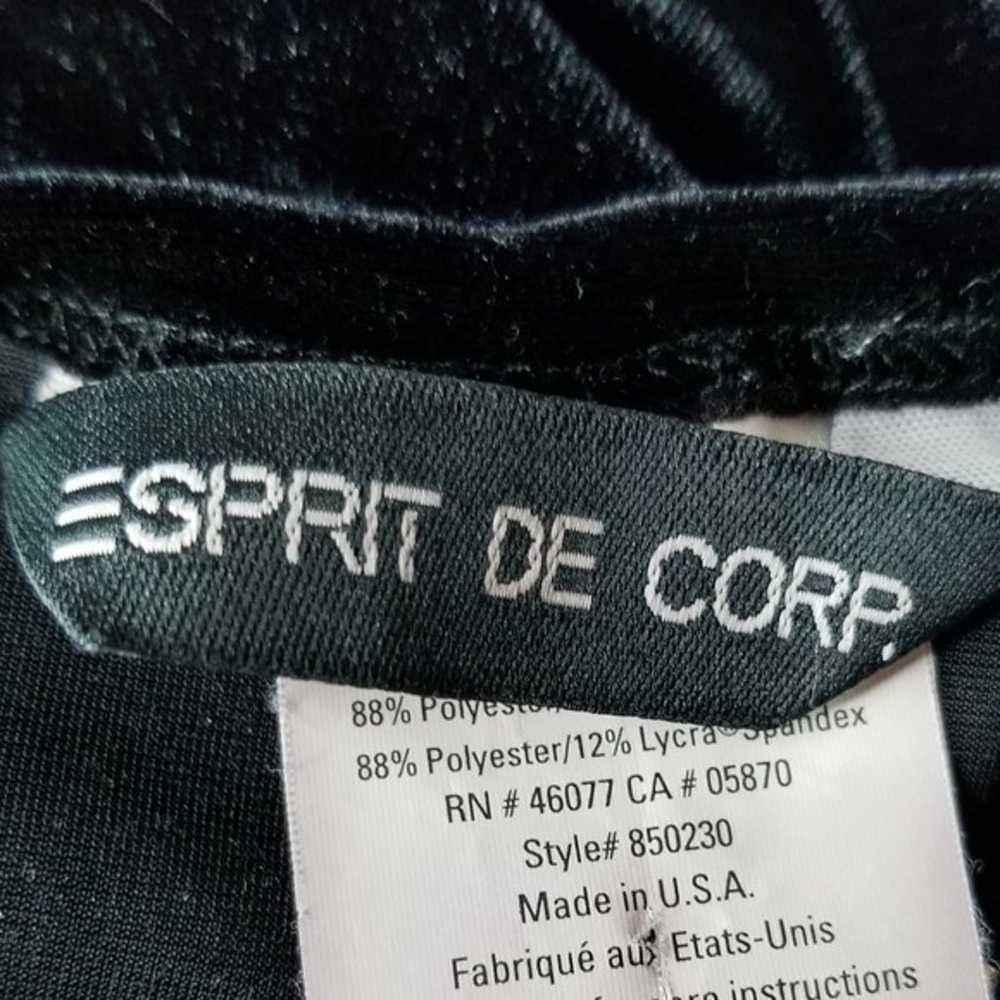 Esprit de Corp. Vintage Black Velour Long Sleeve … - image 3