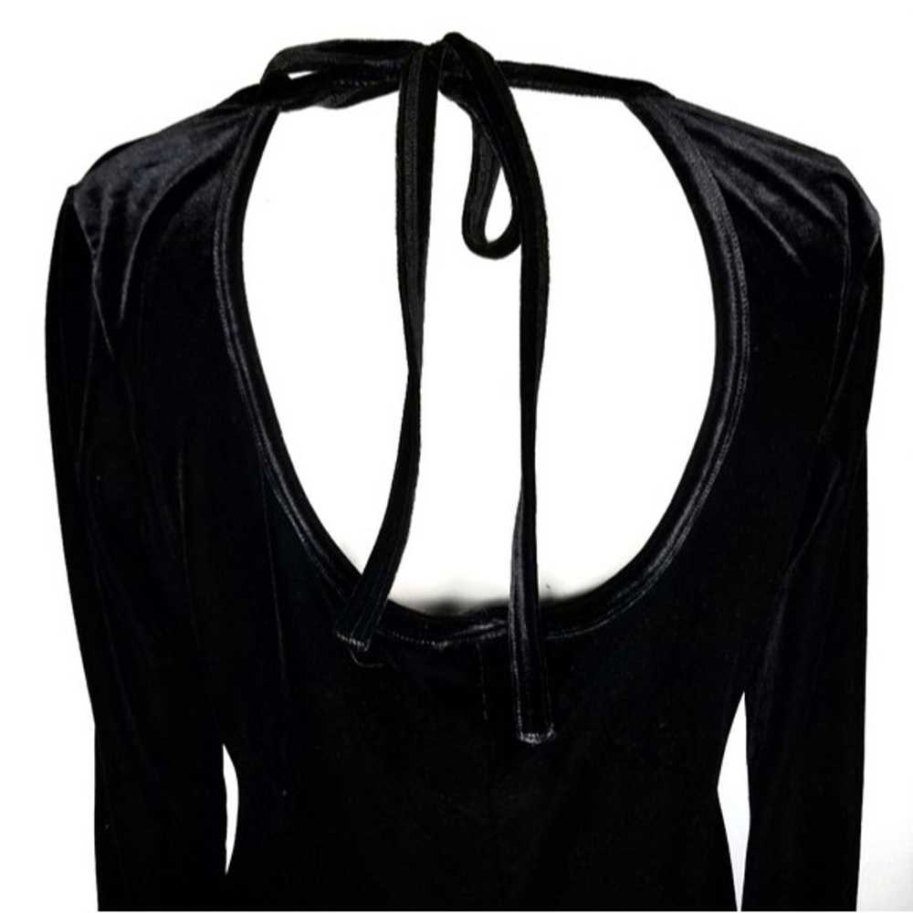 Esprit de Corp. Vintage Black Velour Long Sleeve … - image 5