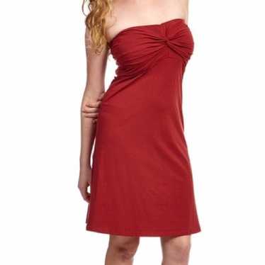 Synergy Organic Cotton Henna Twist Y2K Strapless … - image 1