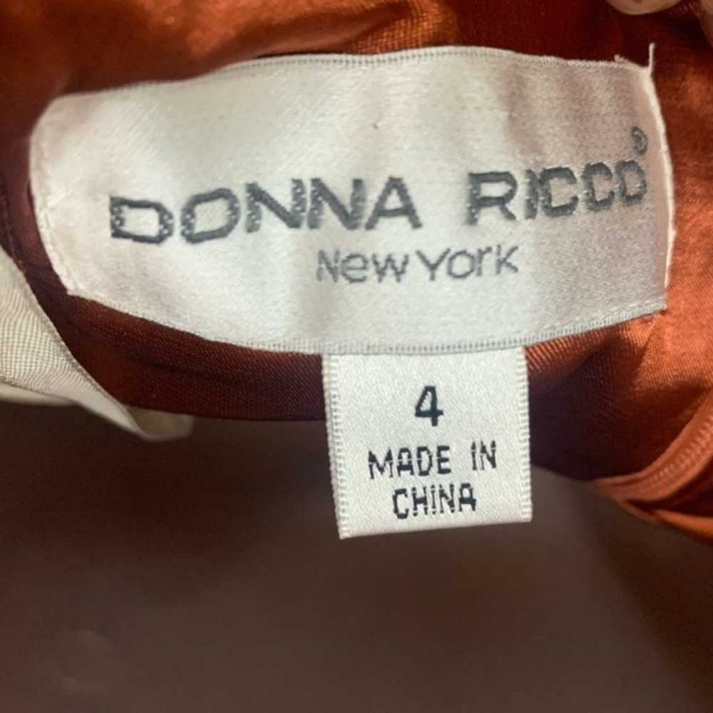 Donna Rocco 100% Silk Orange Halter Tie Open Back… - image 3