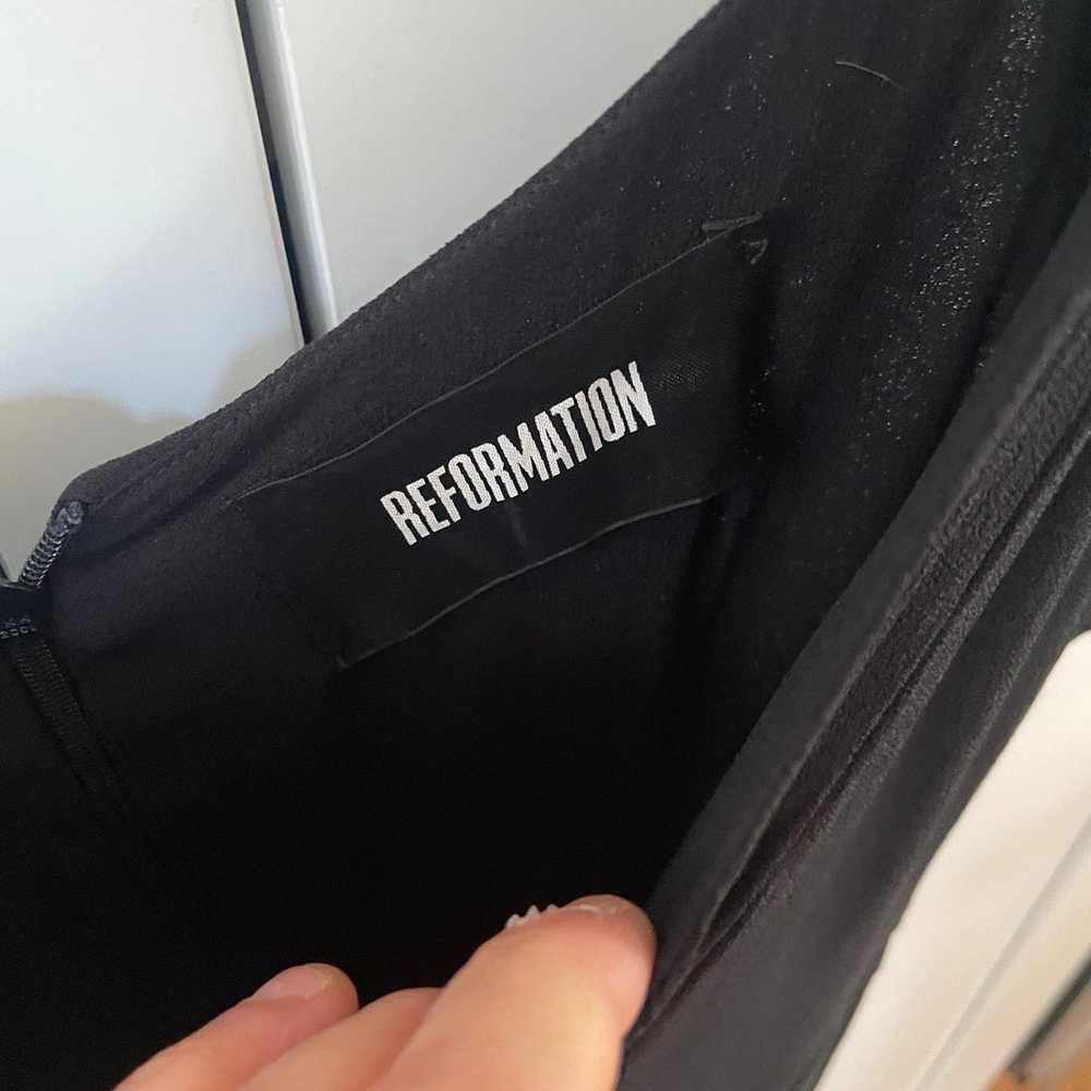 Reformation • Black Lace Up Tie Front Corset Dres… - image 3