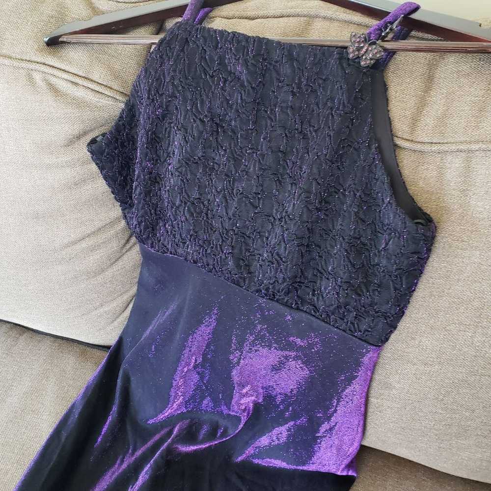 Vintage 90s purple butterfly dress - image 6