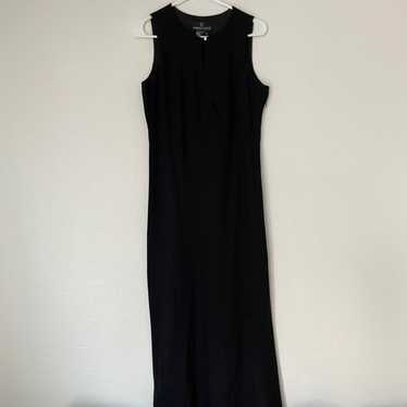 Carole Little Vintage Long Black Dress Size 8 - image 1