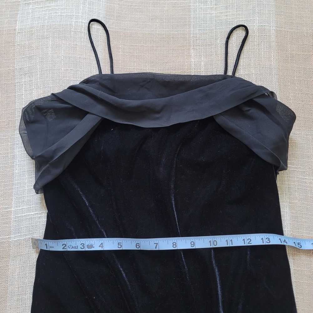 90s Black Velvet Evening Dress - image 10