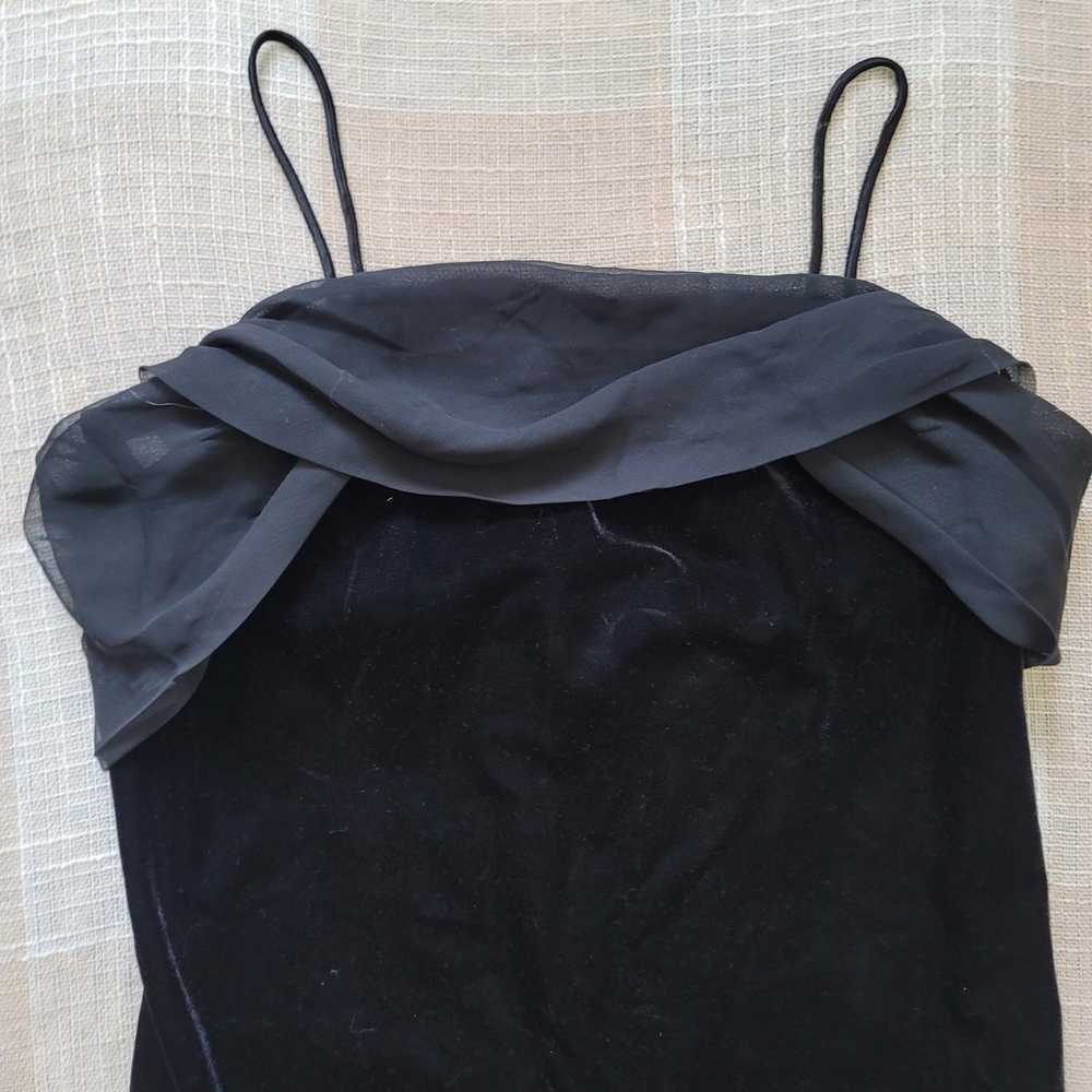 90s Black Velvet Evening Dress - image 8