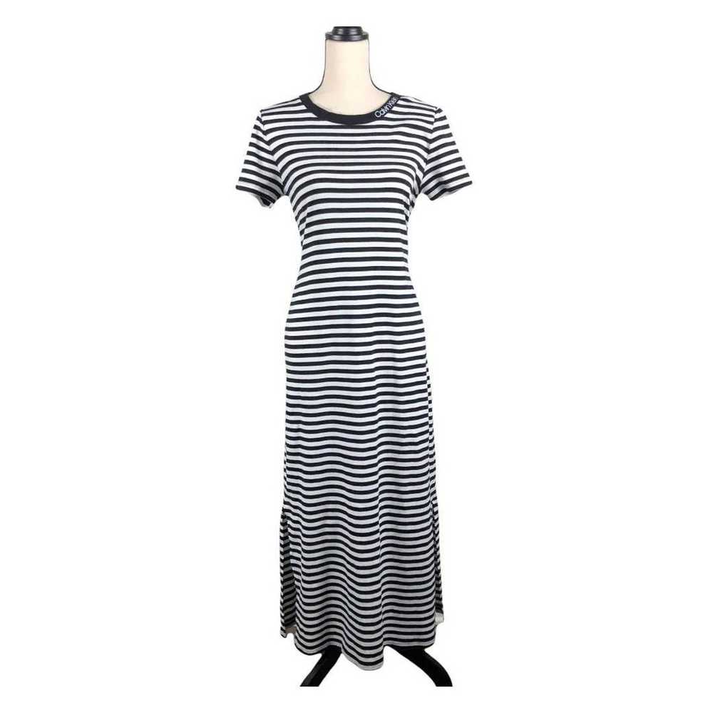 Calvin Klein Striped Short-Sleeved Maxi Dress - image 3