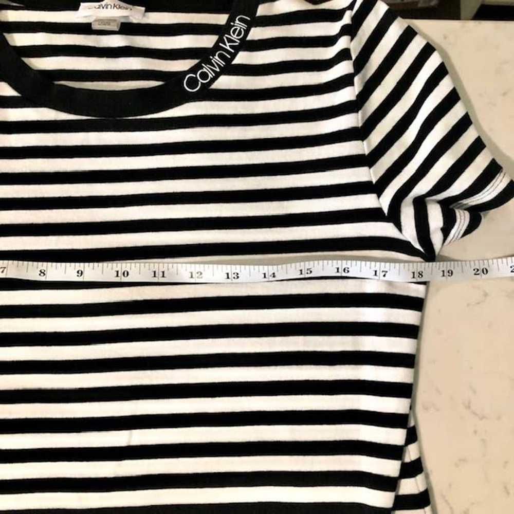 Calvin Klein Striped Short-Sleeved Maxi Dress - image 6
