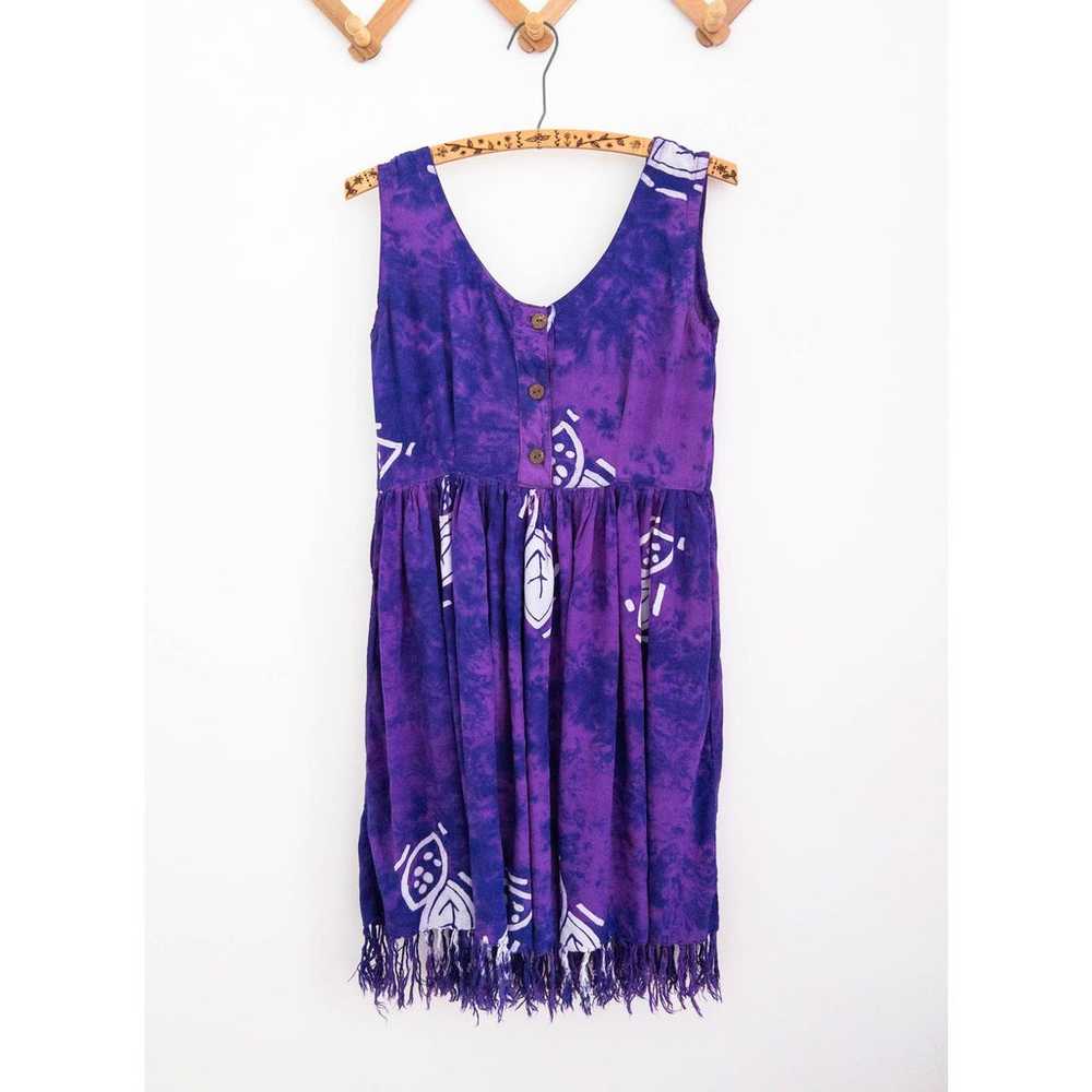 Vintage 90's Purple Bohemian Hippie Dress - Size … - image 1