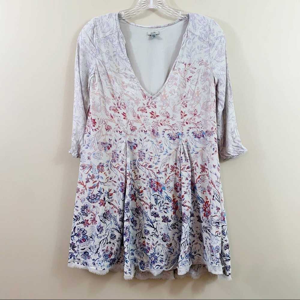 Urban Outfitters Ecote Gray Floral Baby Doll Dress - image 1