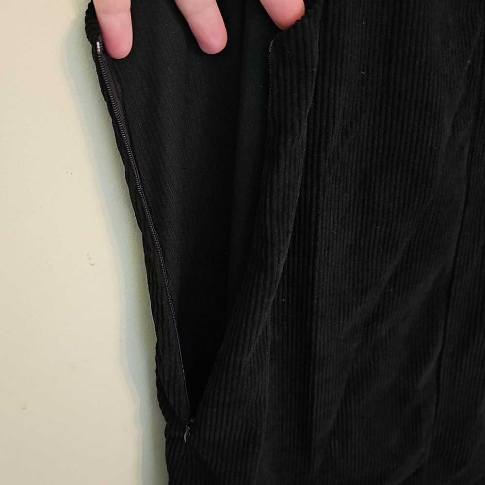 Black corduroy Overall Dress small - image 9