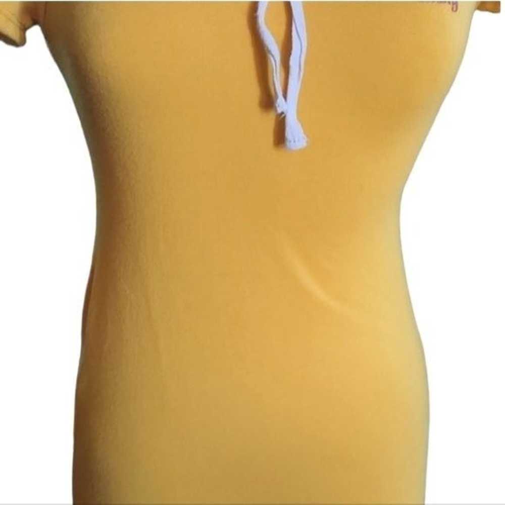 Sincerely Jules Small Yellow Hooded T-Shirt Dress - image 4