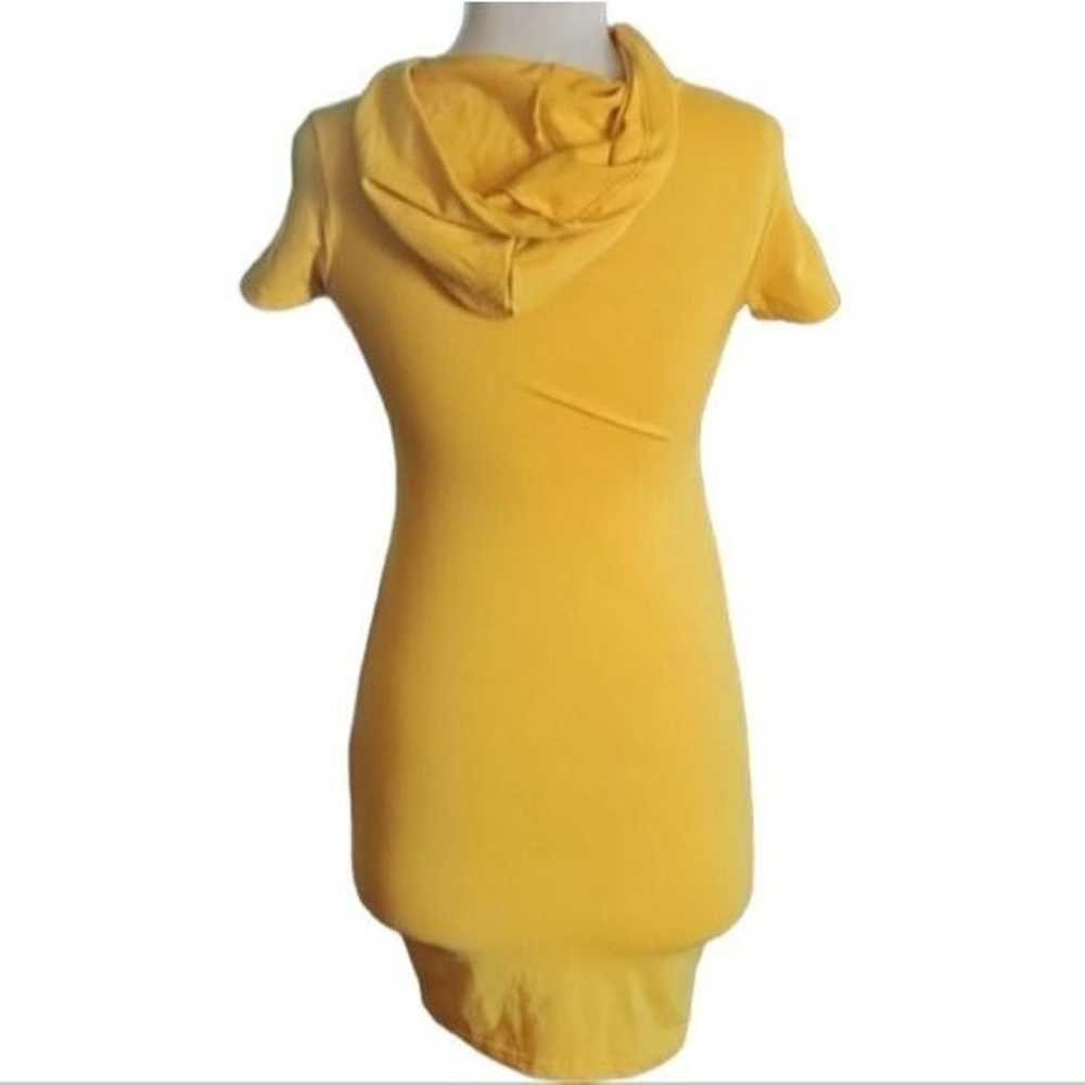 Sincerely Jules Small Yellow Hooded T-Shirt Dress - image 5
