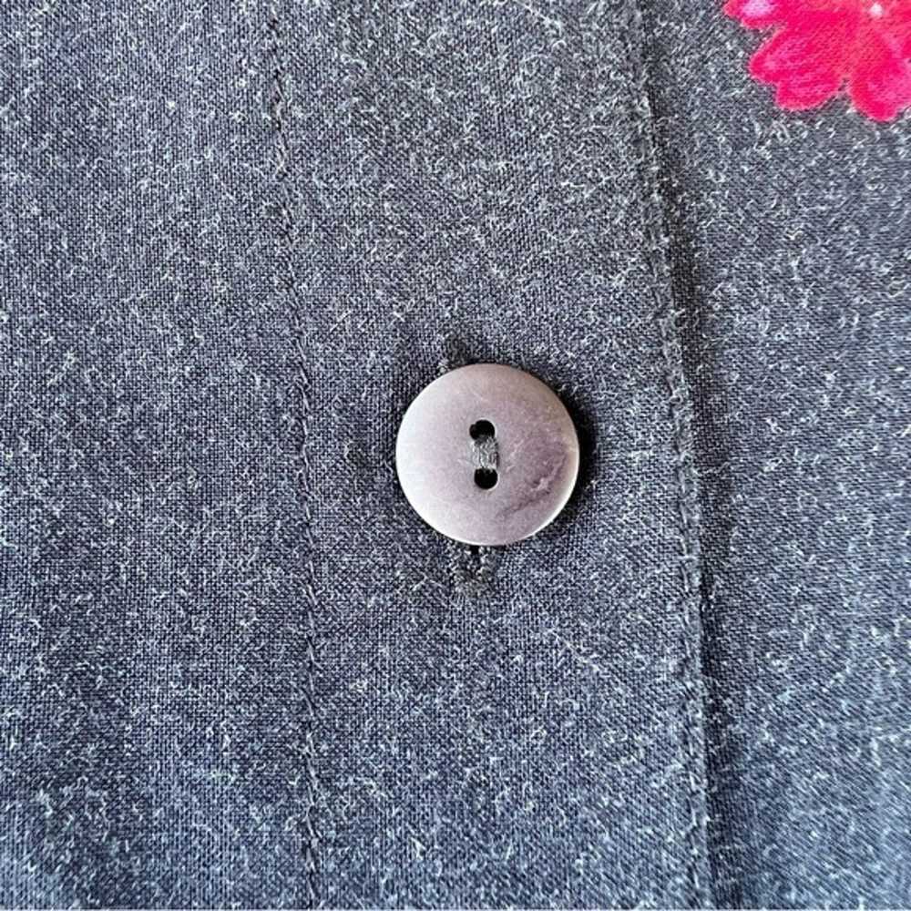 VTG 90s True Blue Floral Button Front Maxi Dress … - image 10