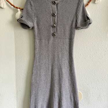 Trina Turk gray knit mini dress