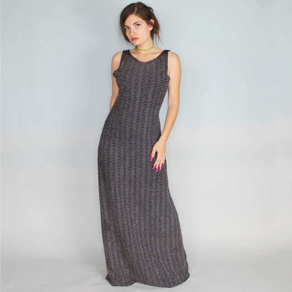 Vintage 90s Glitter Maxi Dress from Ronni Nicole … - image 3