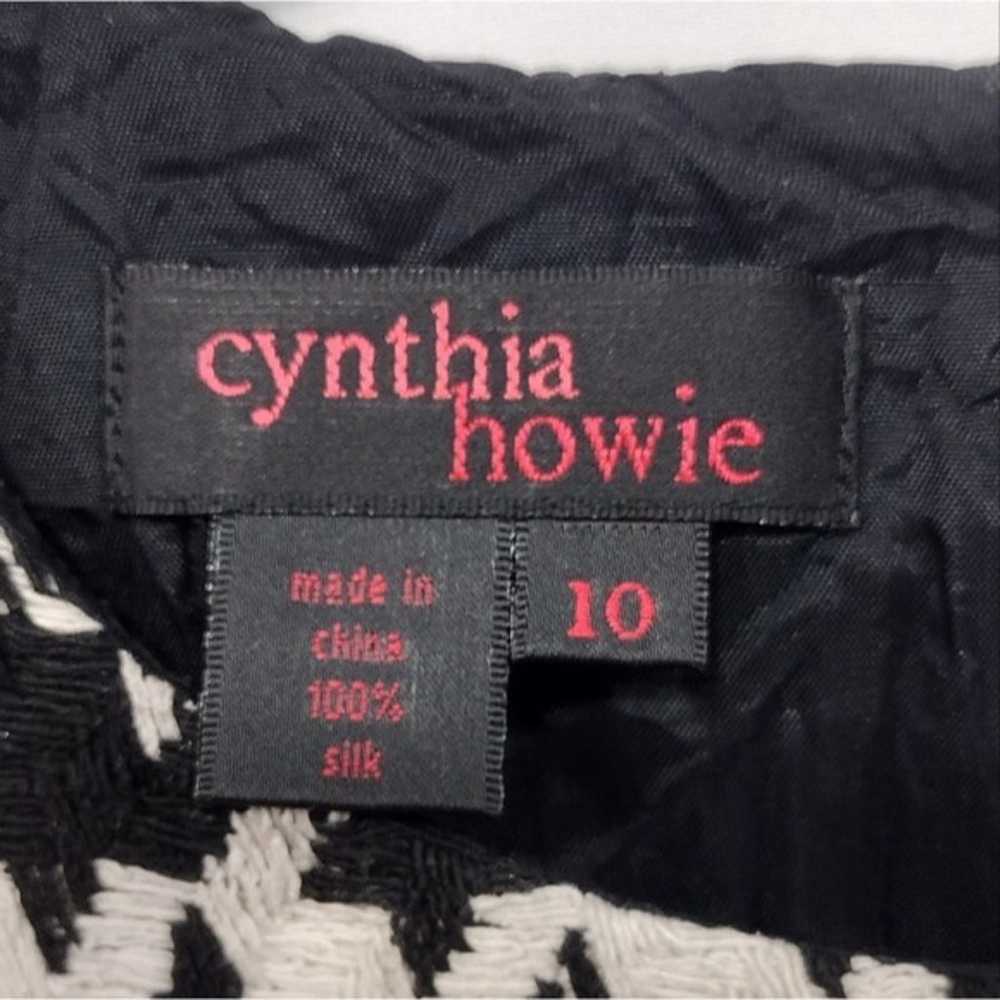 Cynthia Howie Tweed Silk Dress Women's 10 Black W… - image 10