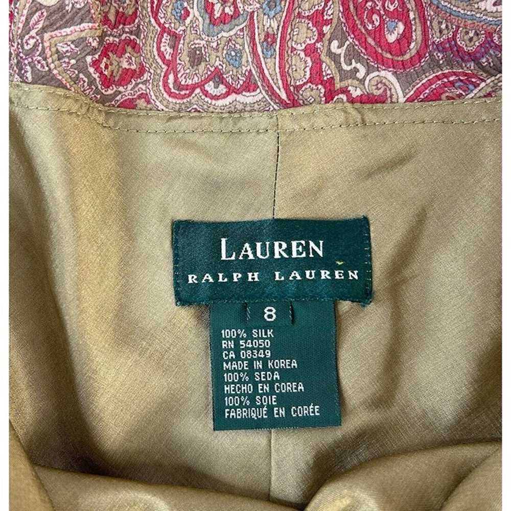 Vintage Lauren Ralph Lauren Womens 8 Silk Rainbow… - image 3