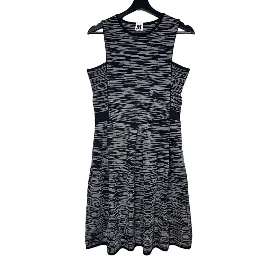 M Missoni Black grey Knitted A line dress sz 8 - image 1
