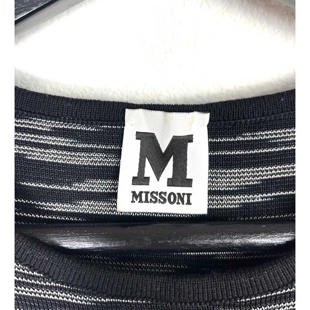 M Missoni Black grey Knitted A line dress sz 8 - image 7