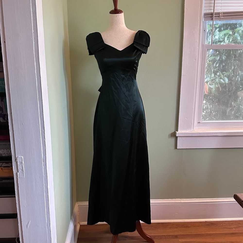 Vintage 90s/Y2K Green Maxi Gown size 7/8 - image 1