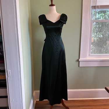 Vintage 90s/Y2K Green Maxi Gown size 7/8 - image 1