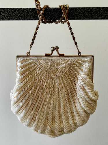 Vintage Walborg Beaded Clam Evening Bag