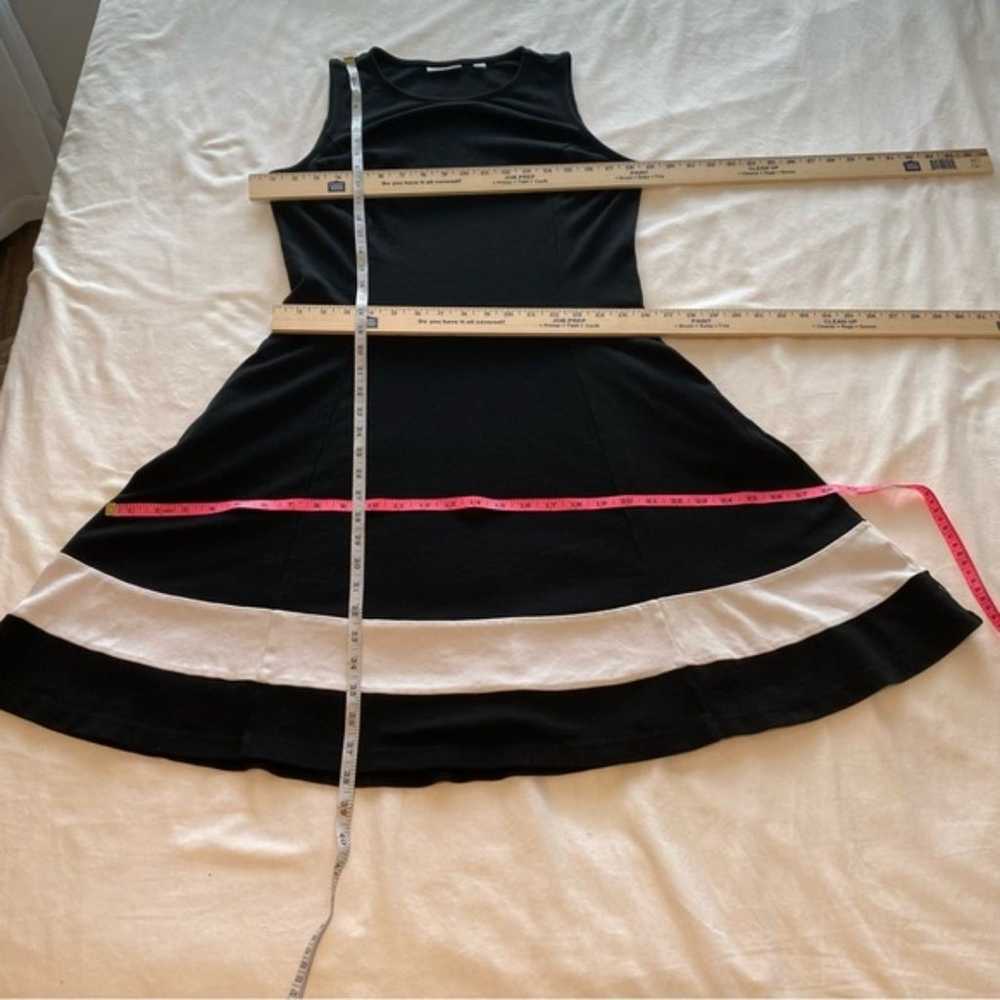 NY & Co Black Fit & Flare Dress White Stripe Ligh… - image 9