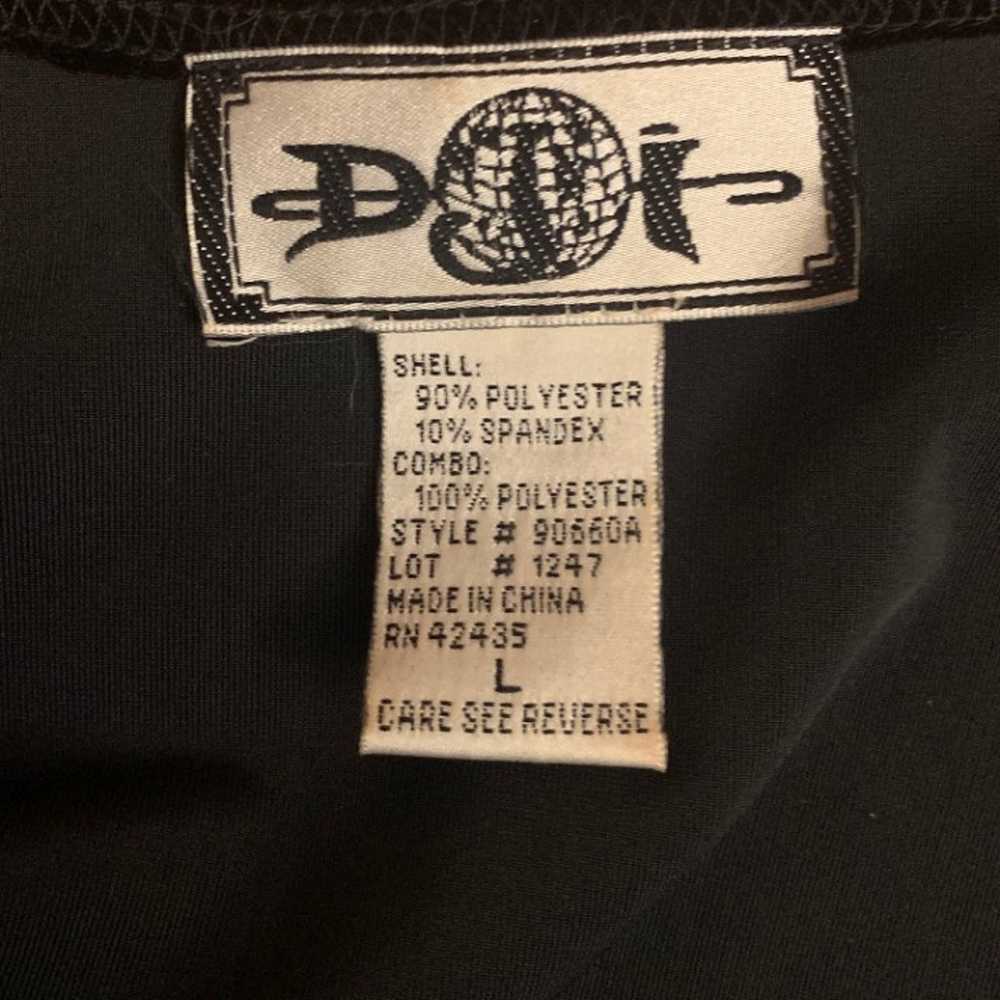 DJT vintage 80s black velvet, polyester spandex b… - image 2