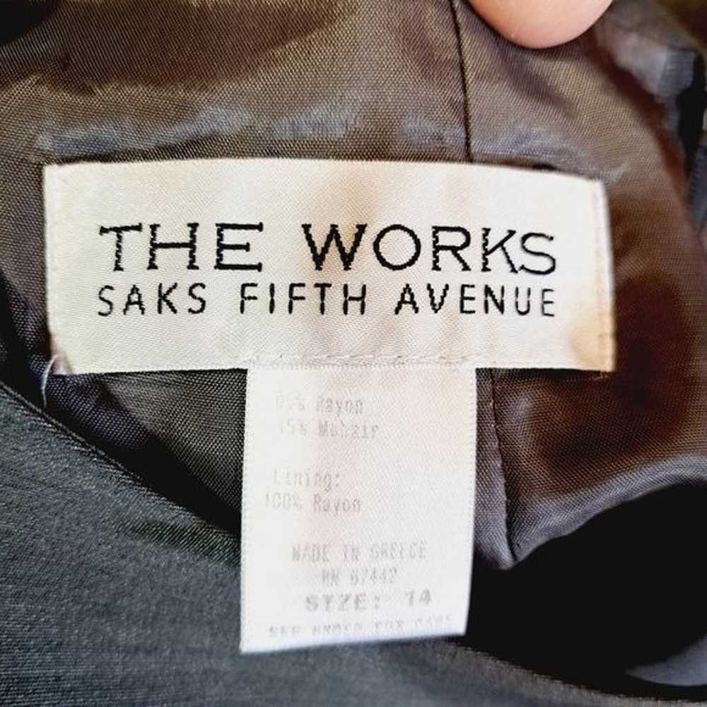 The Works Saks Fifth Avenue Gray Rayon Mohair 90'… - image 6