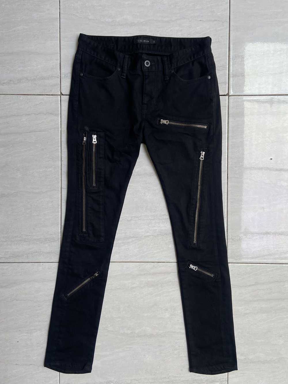 Civarize CIVARIZE Black Pants Zipper Patterned - image 8