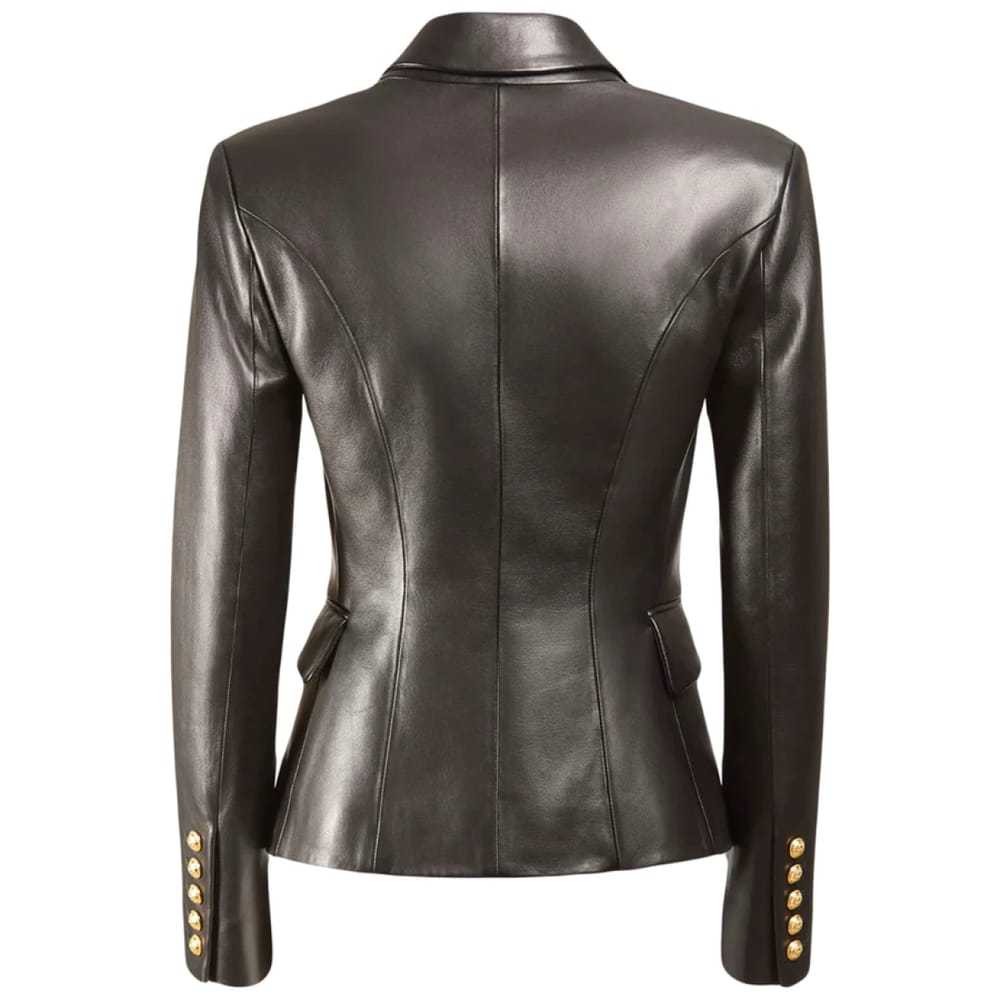 Balmain Leather biker jacket - image 2