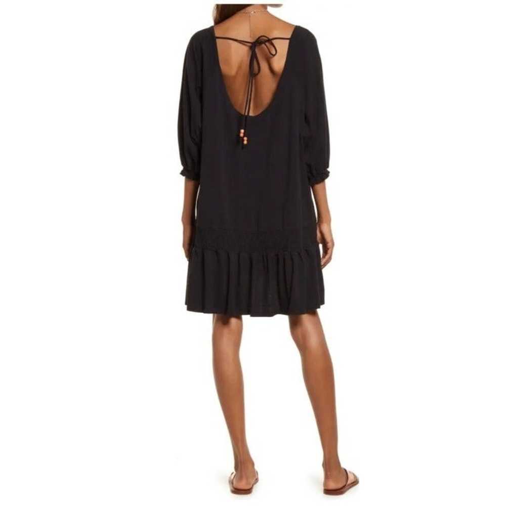 FREE PEOPLE Jenny Minidress black cotton open bac… - image 1